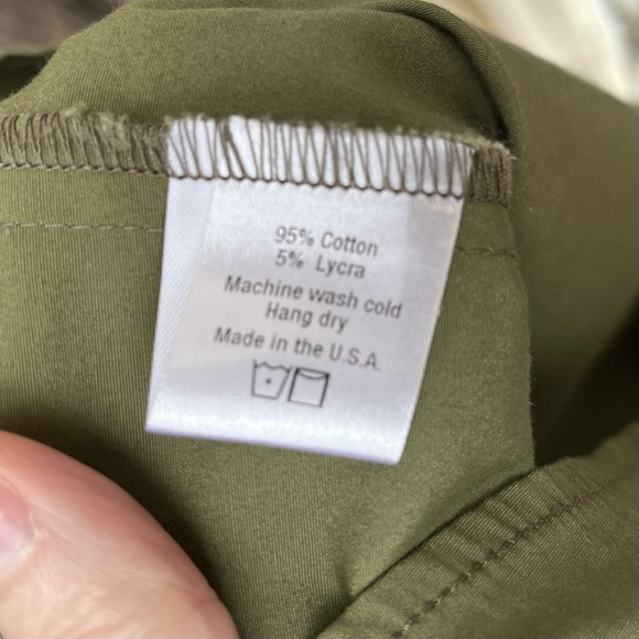 Noble 31 Sleeveless Cotton Blend Button Down Top in Khaki Olive Sz S - Picture 4 of 13